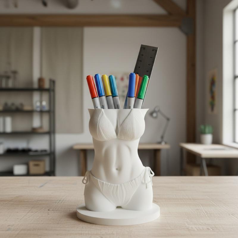 3D Printing Pen For Adults - ที่ใส่ปากกาลายบิกินี่ พิมพ์ 3 มิติ ลายตลก รูปทรงลำตัวผู้หญิง