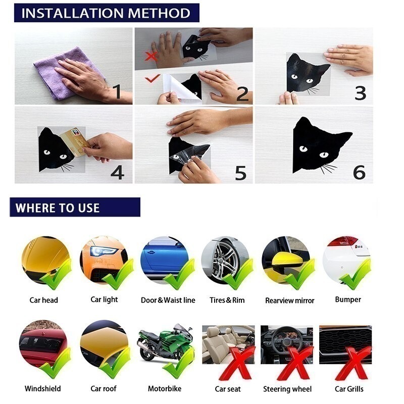สติกเกอร์รถสัตว์ Cat Paw พิมพ์ - 3D Printing Vinyl บทวิจารณ์และราคา