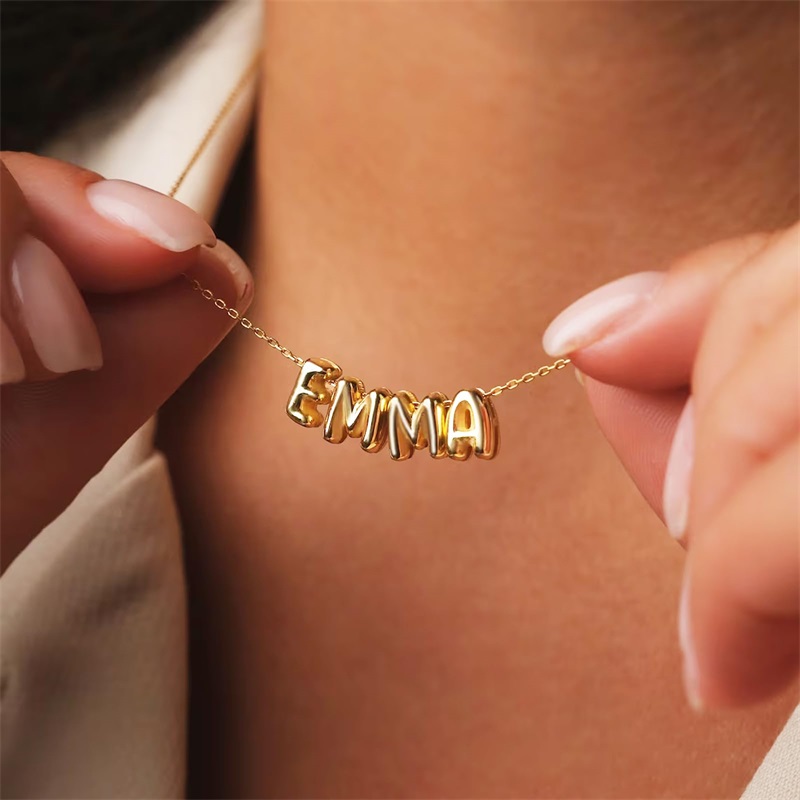 สร้อยคอตัวอักษรแบบฟองสบู่ สร้อ - 3D Printing Jewelry บทวิจารณ์และราคา
