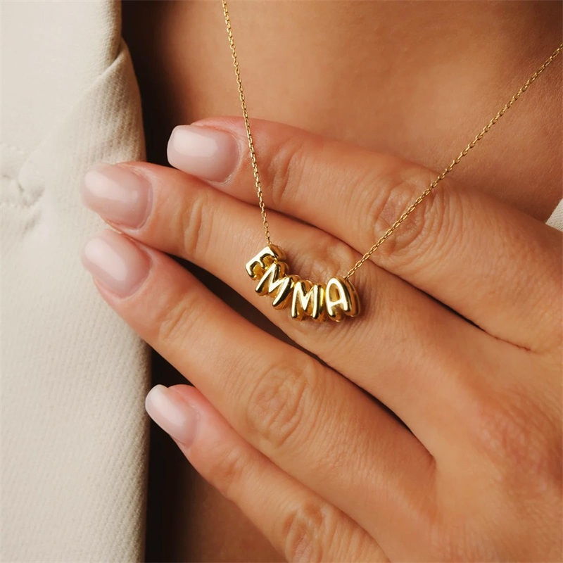 สร้อยคอตัวอักษรแบบฟองสบู่ สร้อ - 3D Printing Jewelry บทวิจารณ์และราคา