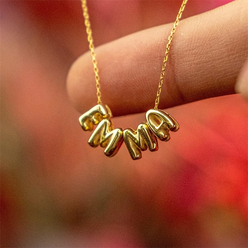 สร้อยคอตัวอักษรแบบฟองสบู่ สร้อ - 3D Printing Jewelry บทวิจารณ์และราคา