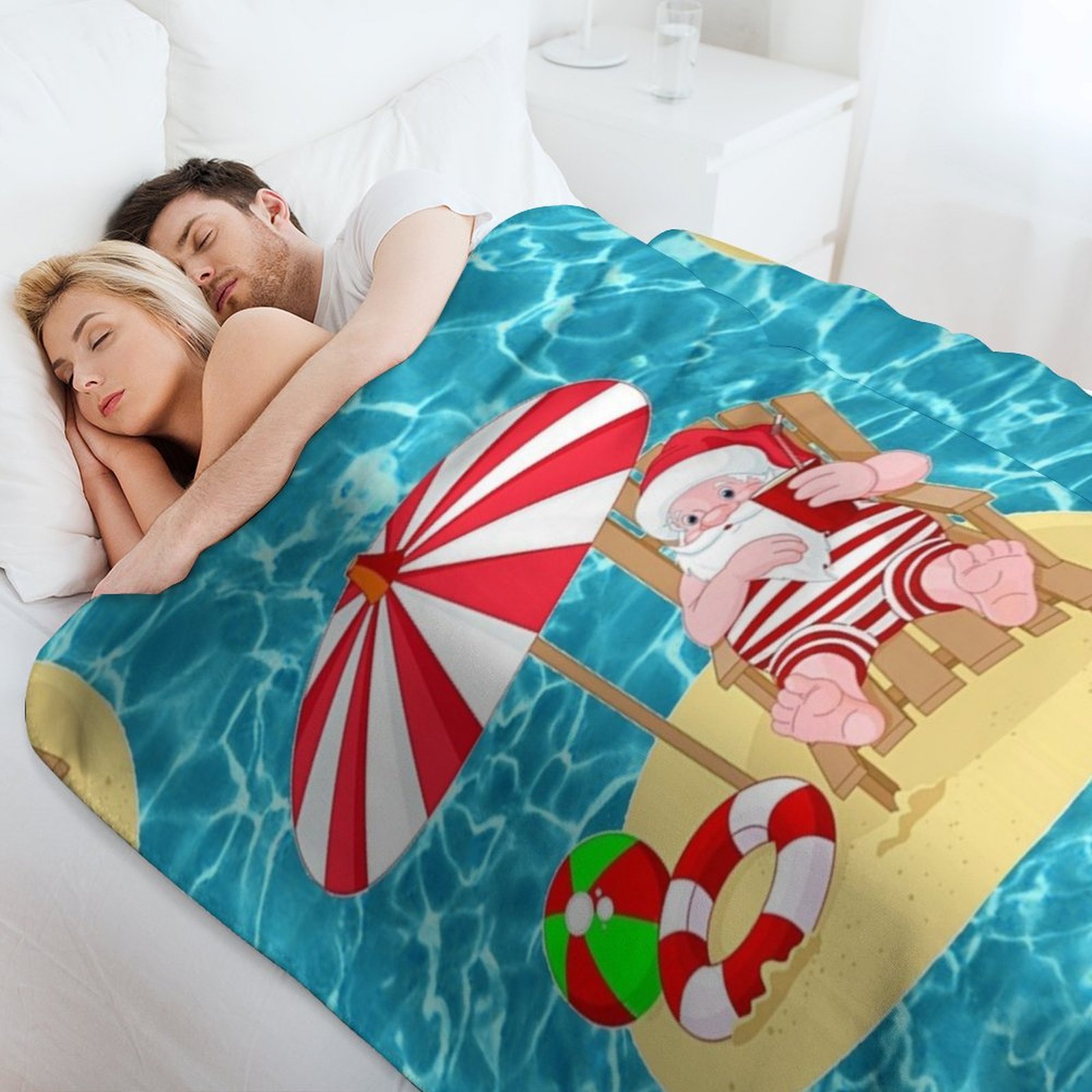 ผ้าห่มลายซานตาคลอสชายหาดคริสต์ - 3D Printing Xmas Ideas บทวิจารณ์และราคา