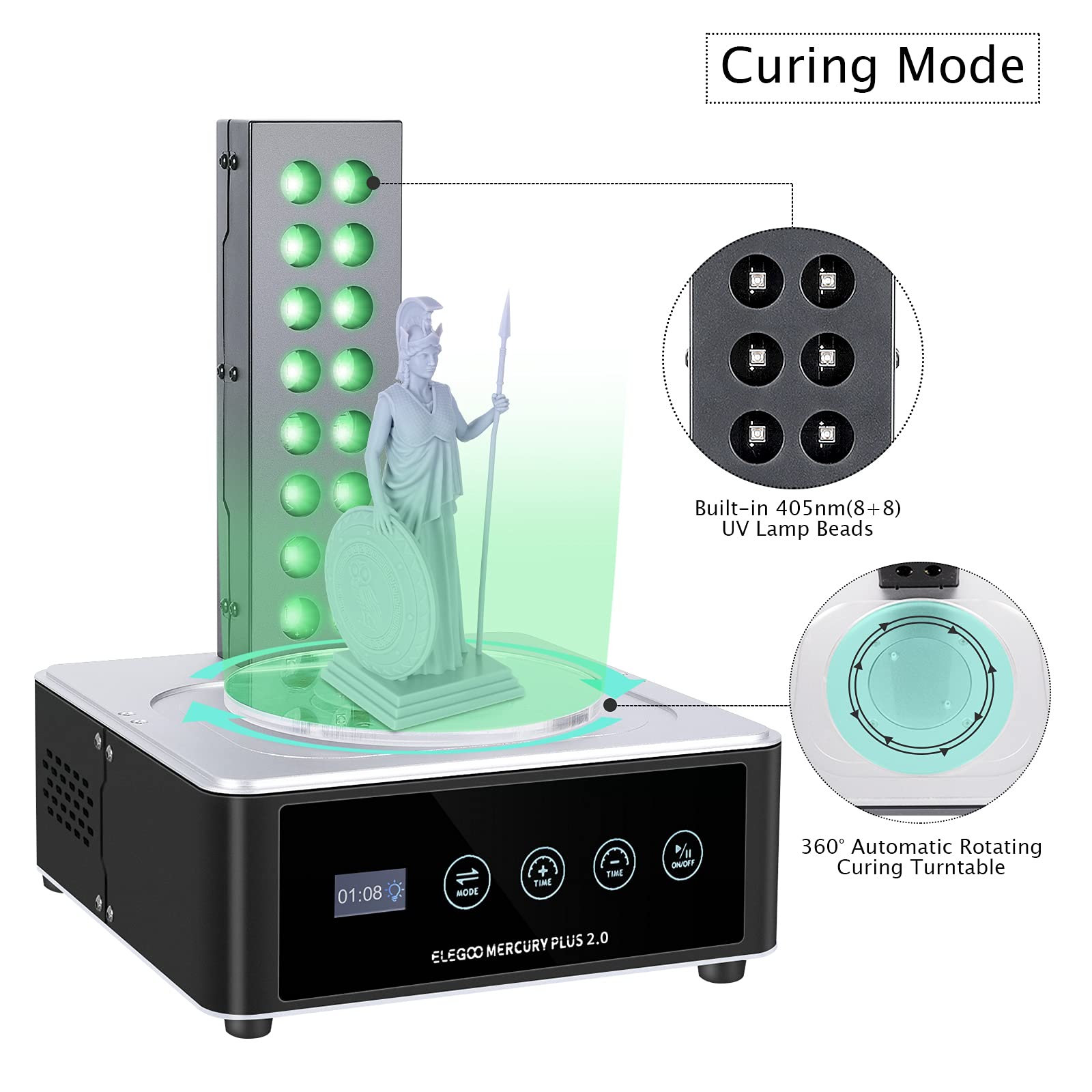 เครื่องล้างและอบแห้ง ELEGOO Pl - Resin Curing Station บทวิจารณ์และราคา