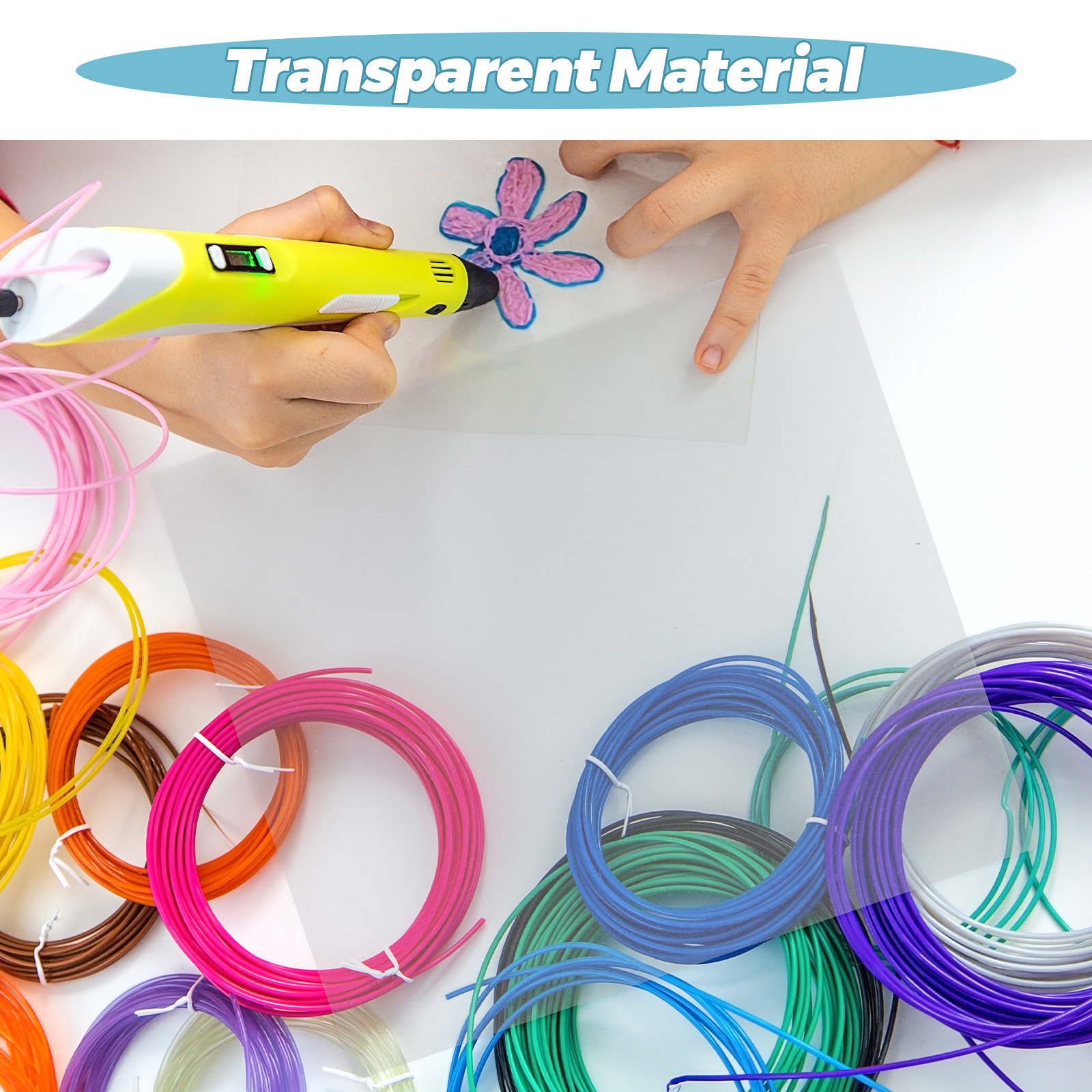 ชุดแผ่นรองวาดภาพใส PVC 3 มิติ  - 3D Printing Pen For Adults บทวิจารณ์และราคา